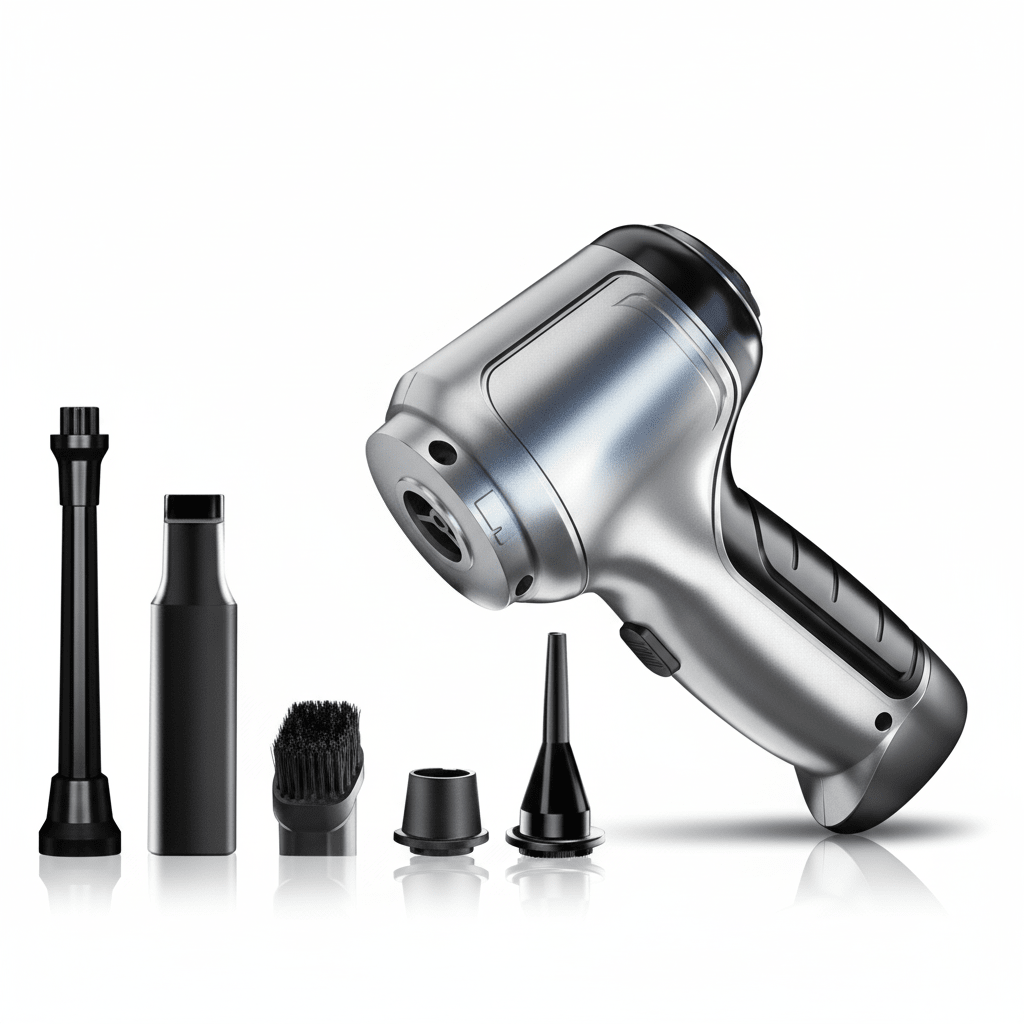 Cordless car vacuum cleaner featuring strong suction power, a rechargeable battery, and a lightweight handheld portable design, ideal for efficient cleaning of vehicles and tight spaces 0